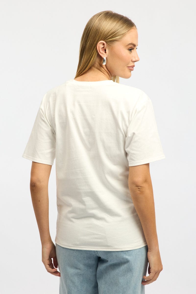 White Graphic Tee Short Sleeve