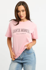 Pink Graphic Tee Short Sleeve