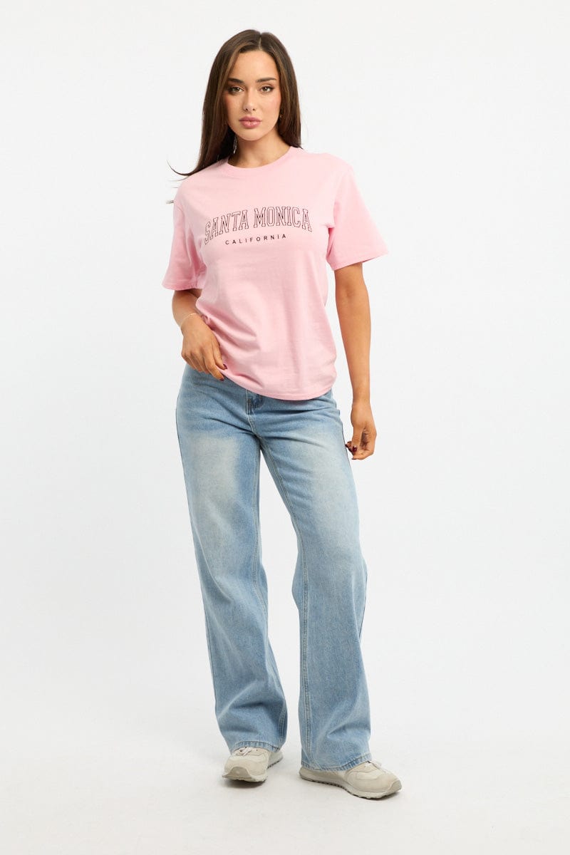 Pink Graphic Tee Short Sleeve