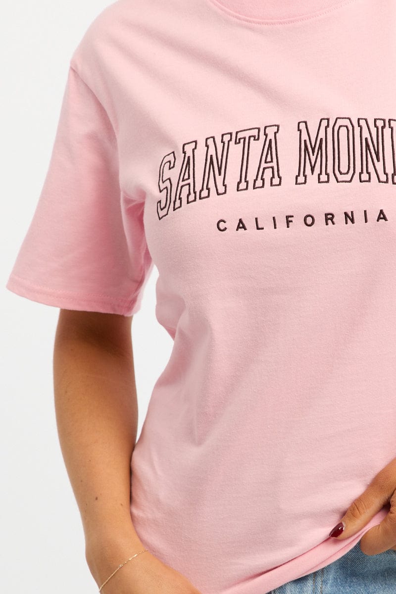 Pink Graphic Tee Short Sleeve