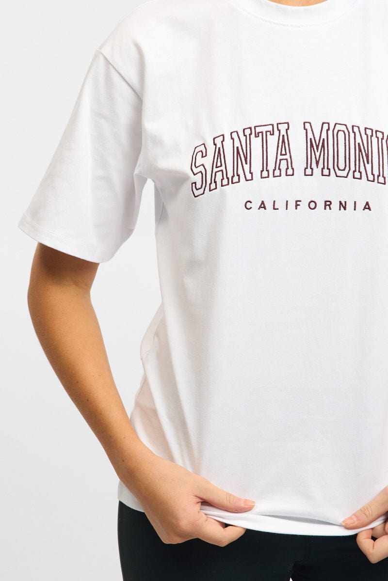 White Graphic Tee Short Sleeve