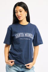 Blue Graphic Tee Short Sleeve