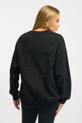 Black Graphic Sweater Long Sleeve