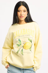 Yellow Graphic Sweater Long Sleeve