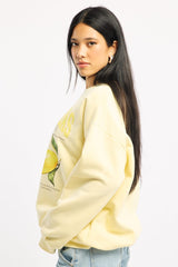Yellow Graphic Sweater Long Sleeve