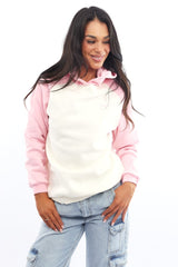 Pink Graphic Sweater Hoodie