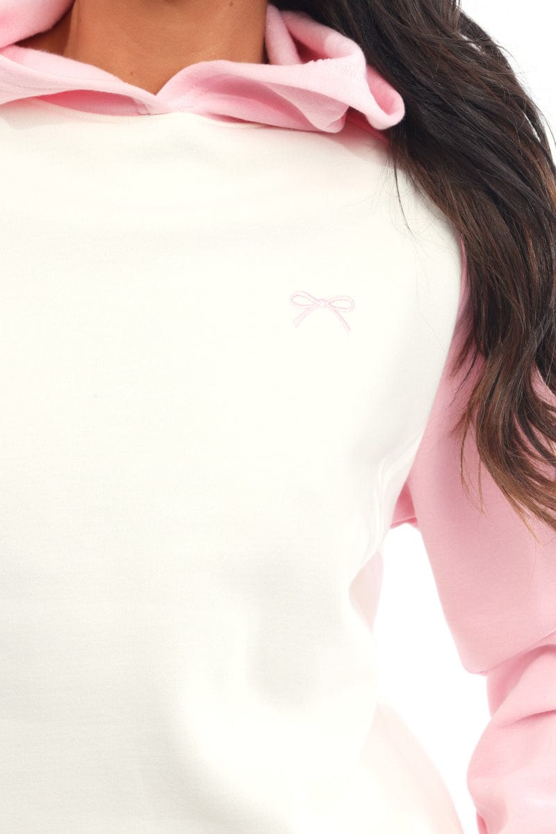 Pink Graphic Sweater Hoodie