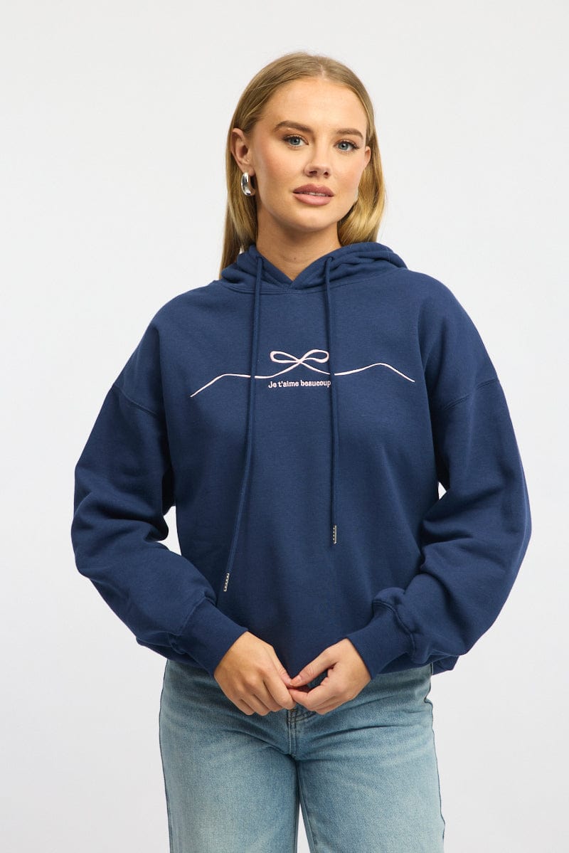 Blue Graphic Hoodie
