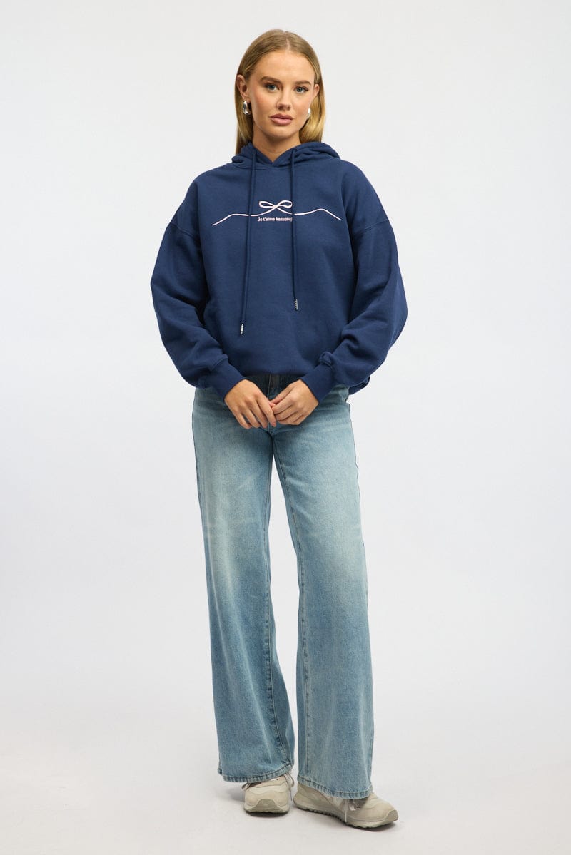 Blue Graphic Hoodie
