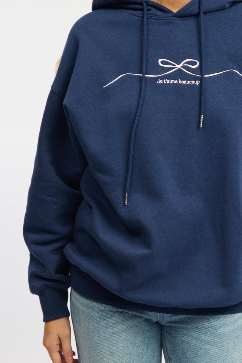 Blue Graphic Hoodie