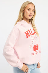 Pink Graphic Sweater Long Sleeve
