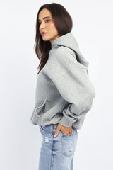 Grey Hoodie Sweater Long Sleeve