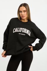 Black Graphic Sweater Long Sleeve