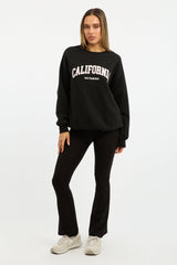 Black Graphic Sweater Long Sleeve