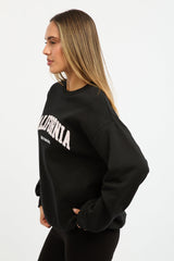 Black Graphic Sweater Long Sleeve