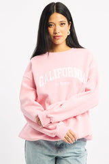 Pink Graphic Sweater Long Sleeve