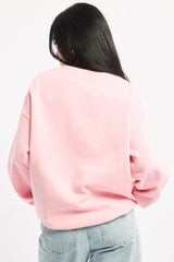 Pink Graphic Sweater Long Sleeve