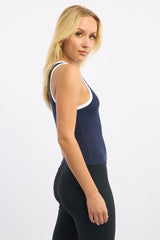 Blue Rib Tank Sleeveless