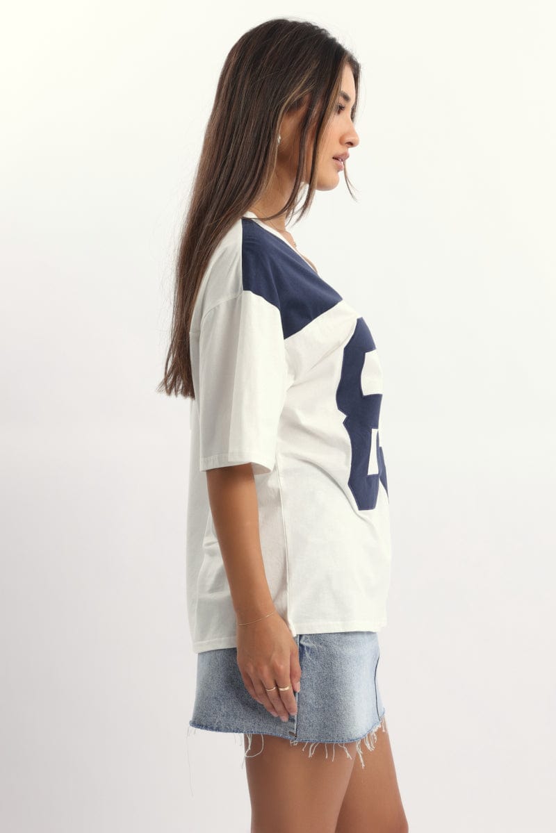 White Graphic Tee Short Sleeve
