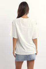 White Graphic Tee Short Sleeve