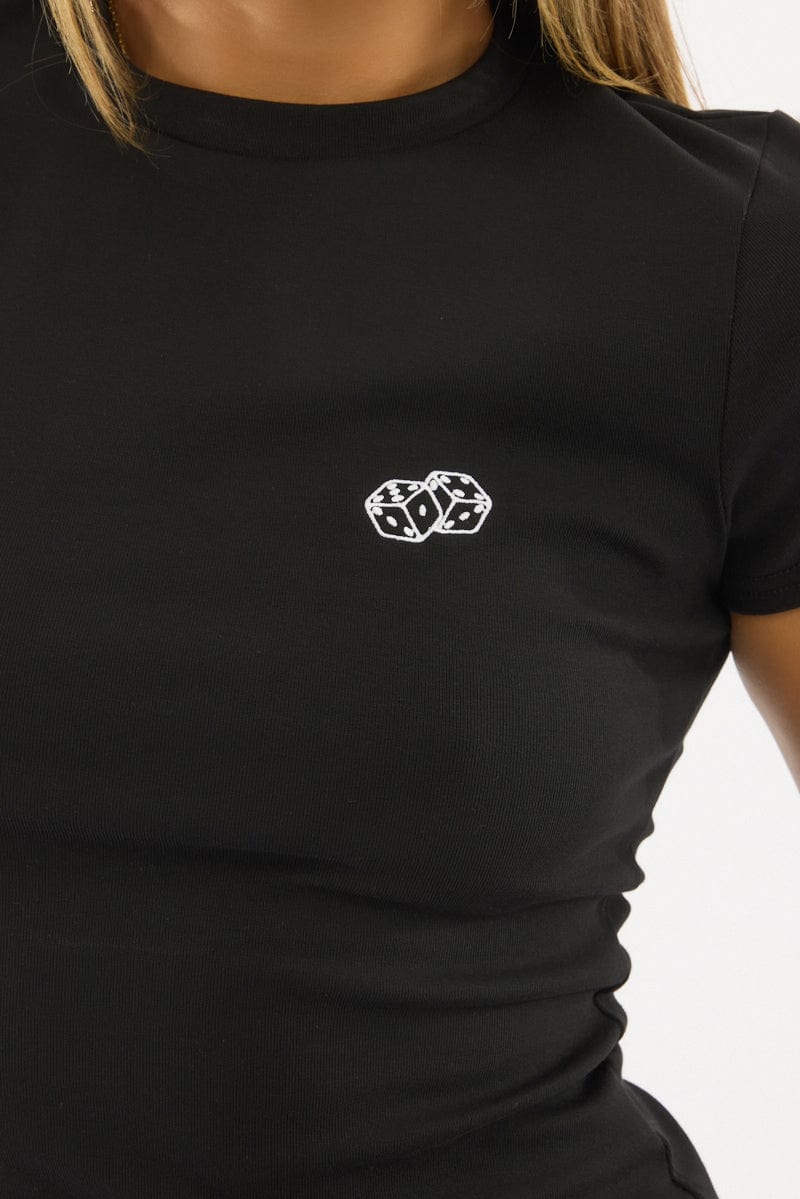 Black Graphic Tee Short Sleeve