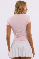 Pink Graphic Tee Short Sleeve