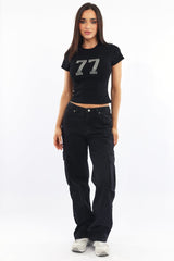 Black Graphic Tee Short Sleeve