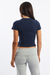 Blue Graphic Tee Short Sleeve