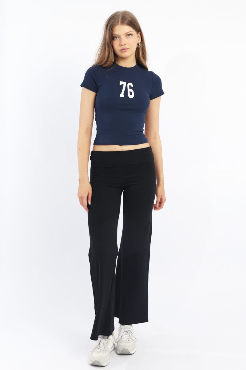 Blue Graphic Tee Short Sleeve