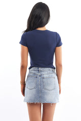 Blue Graphic Tee Short Sleeve