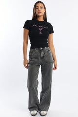 Black Graphic Tee Short Sleeve