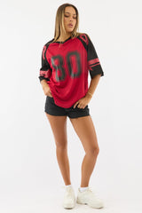 Red Sport Tee Short Sleeve