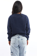 Blue Graphic Sweater Long Sleeve