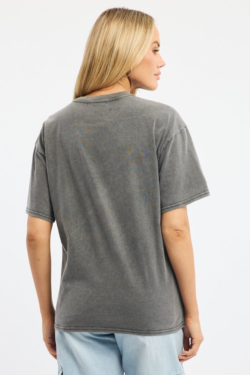 Grey Graphic Tee Short Sleeve