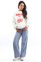 Grey Graphic Sweater Long Sleeve