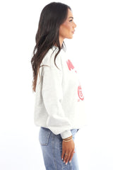 Grey Graphic Sweater Long Sleeve