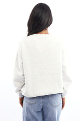 Grey Graphic Sweater Long Sleeve