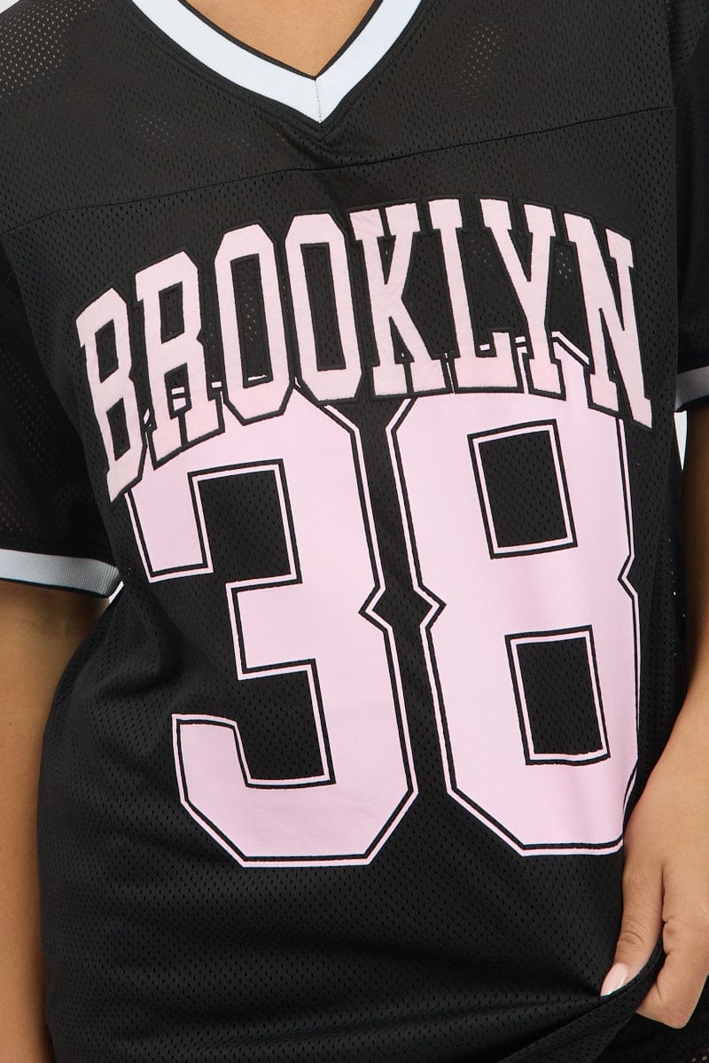 Black Sport Tee Short Sleeve