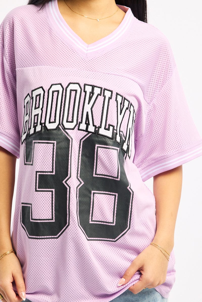 Purple Sport Tee Short Sleeve