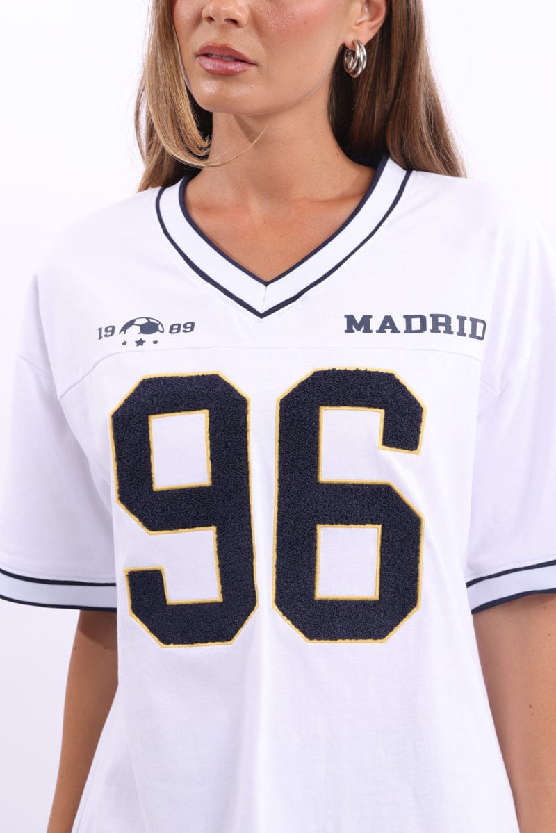 White Graphic Tee Short Sleeve