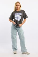 Grey Graphic Tee Short Sleeve