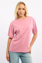 Pink Oversized Tee Short Sleeve