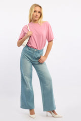 Pink Oversized Tee Short Sleeve