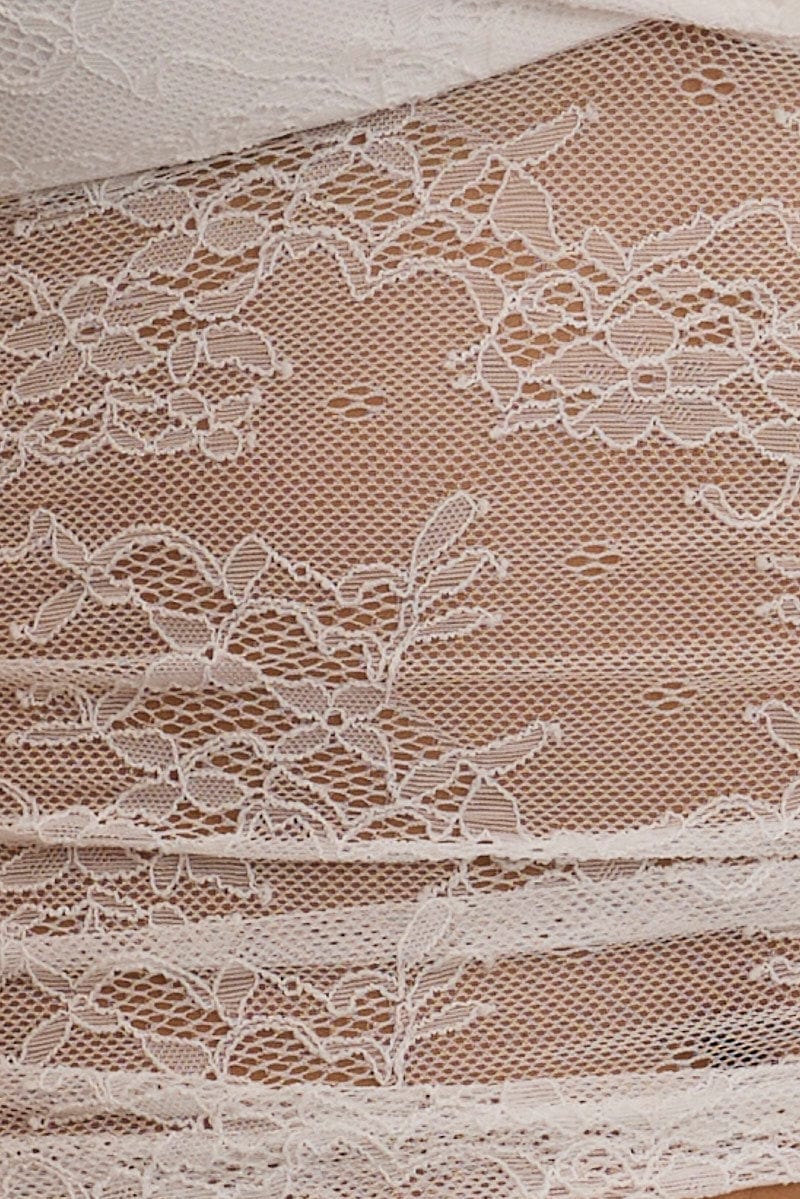 White Halter Neck Top Lace