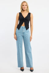 Black Crossover Top Sleeveless