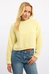 Yellow Chenille Knit Jumper Long Sleeve
