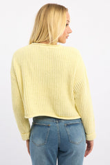 Yellow Chenille Knit Jumper Long Sleeve