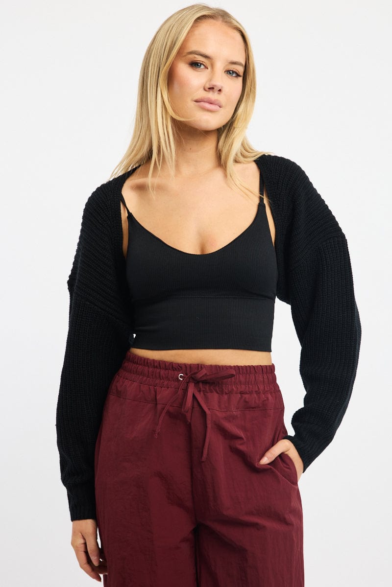 Black Knit Shrug