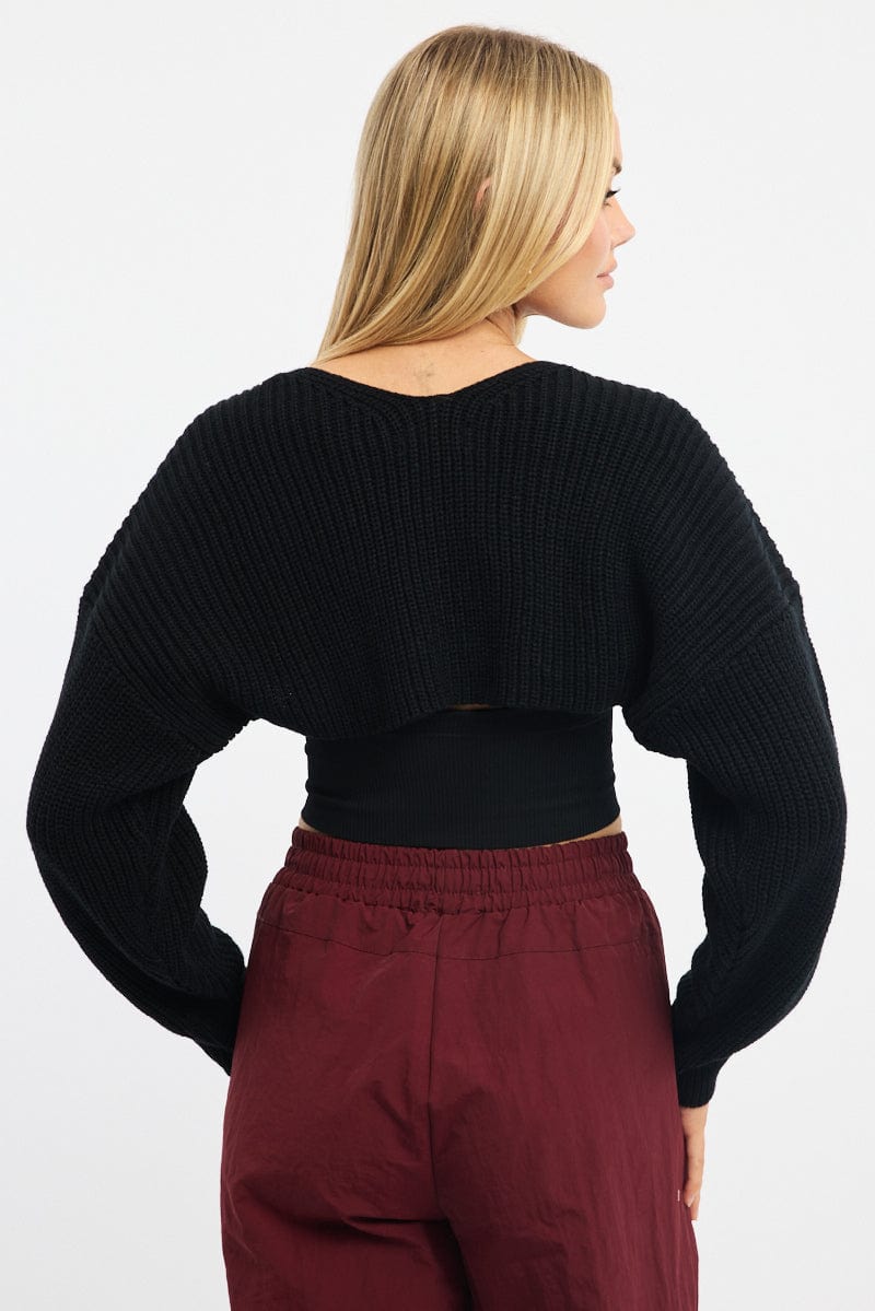 Black Knit Shrug