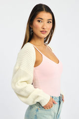 White Knit Shrug